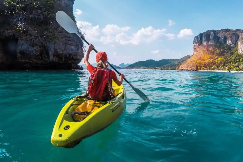 Sit-On-Top Kayak in the tropical sea